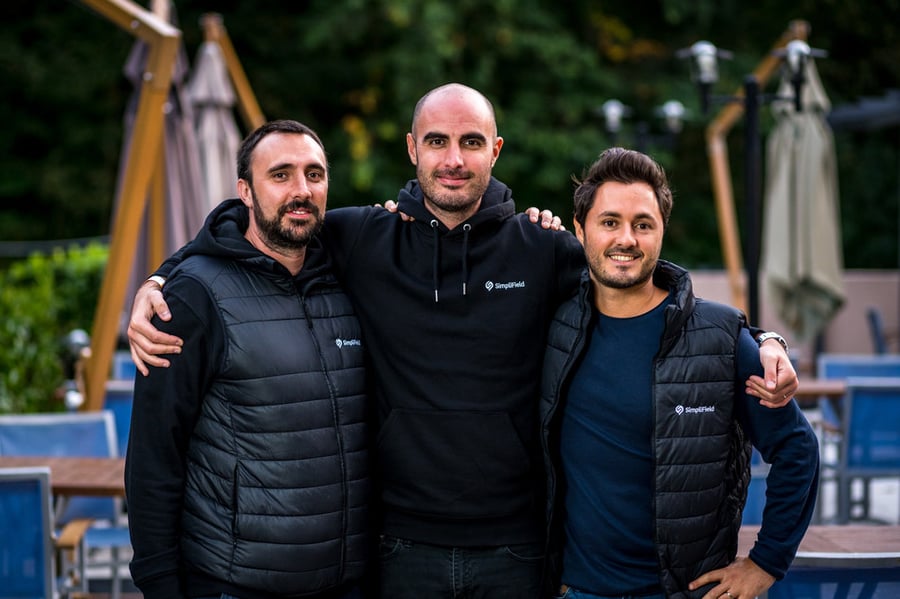SimpliField founders Benjamin Zenou, Jonathan Attal and Georges Plancke, who recently announced a $11M funding round to fuel U.S. and international growth.