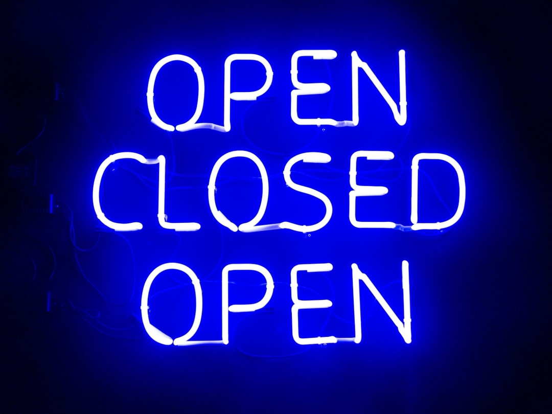Open and closed signage