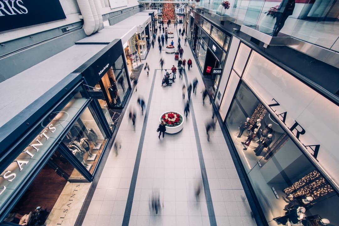 Shopping center from above