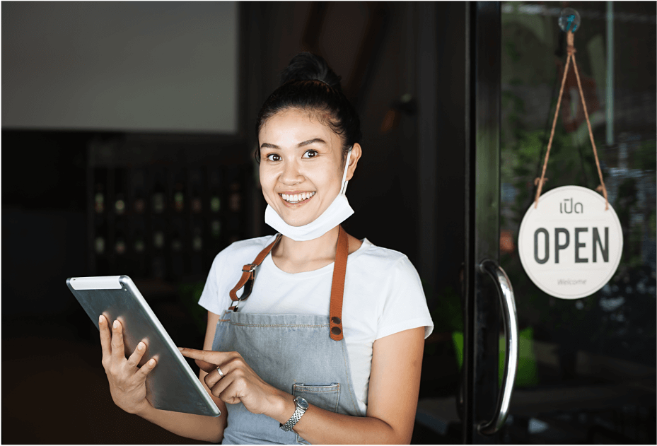 Using SimpliField on a tablet at a retail store